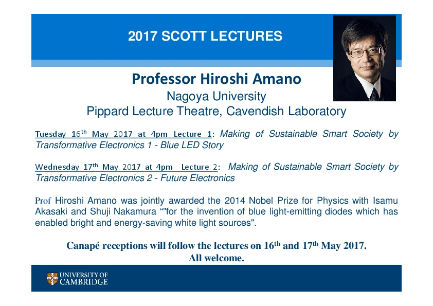 Scott Lecture II: Making of Sustainable Smart Society by Transformative Electronics 2 - Future Electronics  logo