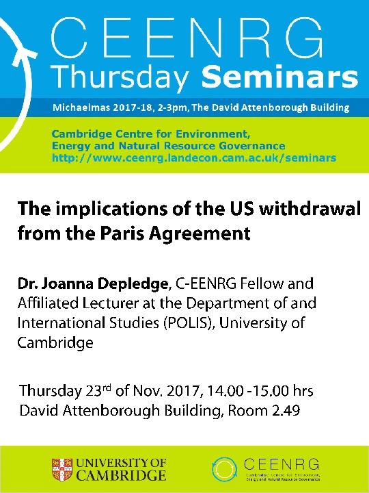 The implications of the US withdrawal from the Paris Agreement logo