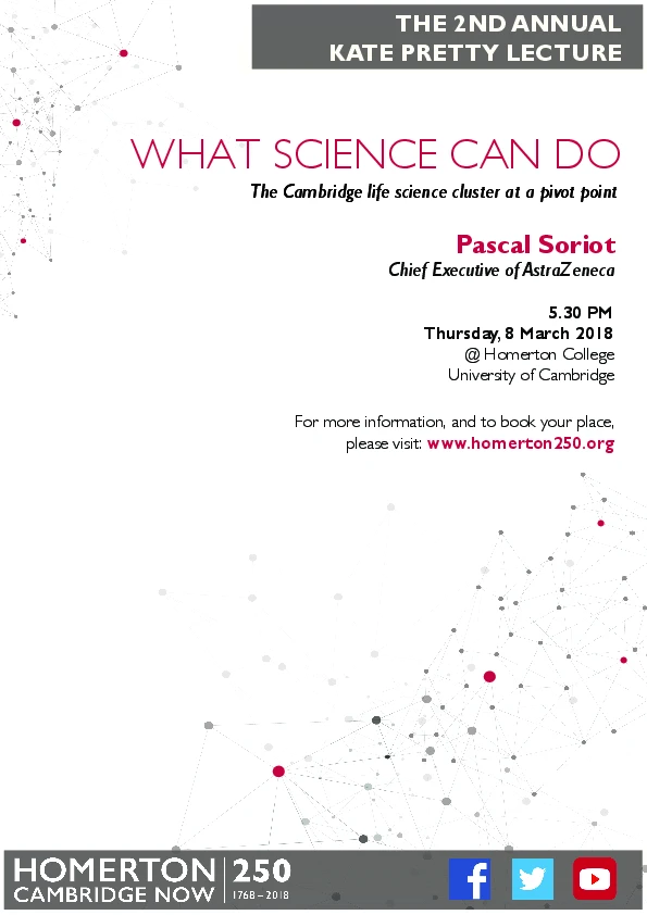 WHAT SCIENCE CAN DO: The Cambridge life science cluster at a pivot point logo