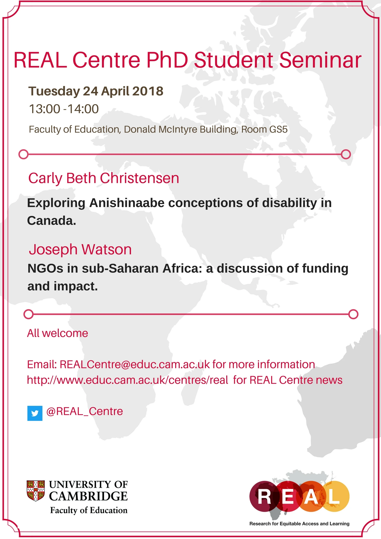 REAL Centre PhD Seminar logo