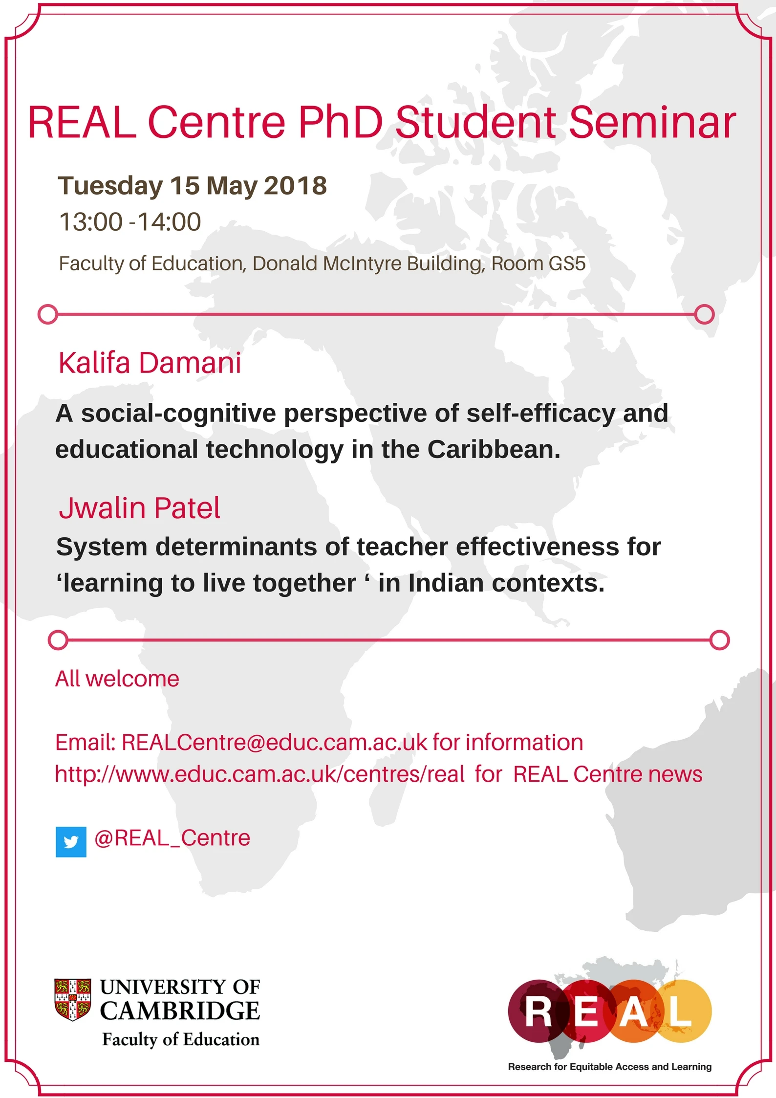 REAL Centre PhD Student Seminar logo