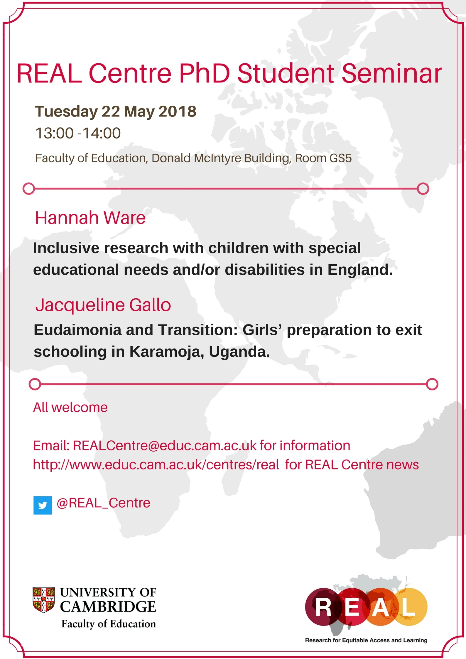 REAL Centre PhD Student Seminar logo