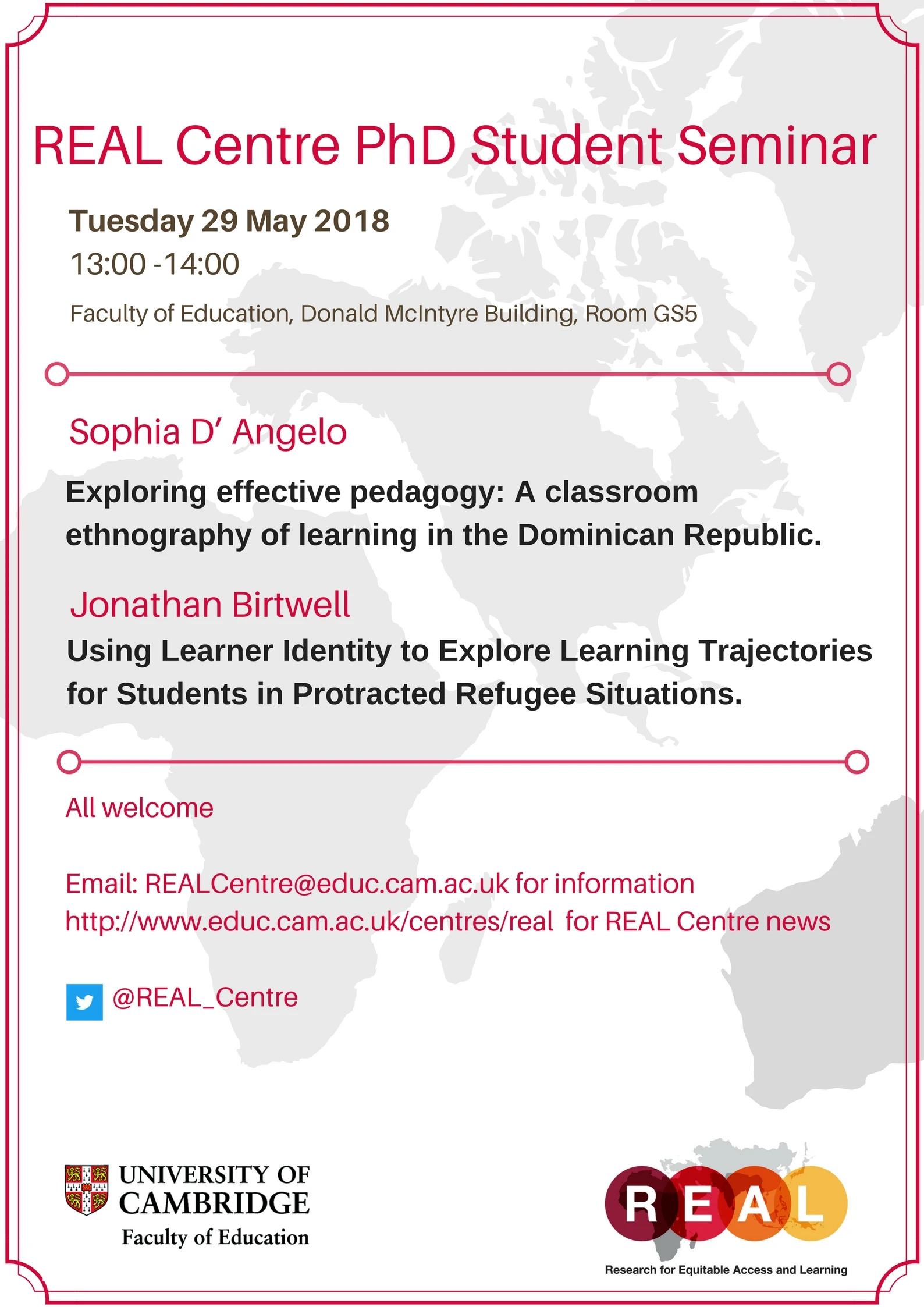 REAL Centre PhD Student Seminar logo