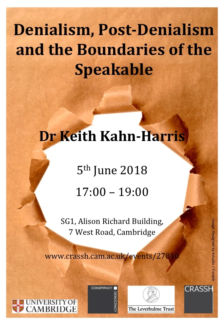 Denialism, Post-Denialism and the Boundaries of the Speakable logo