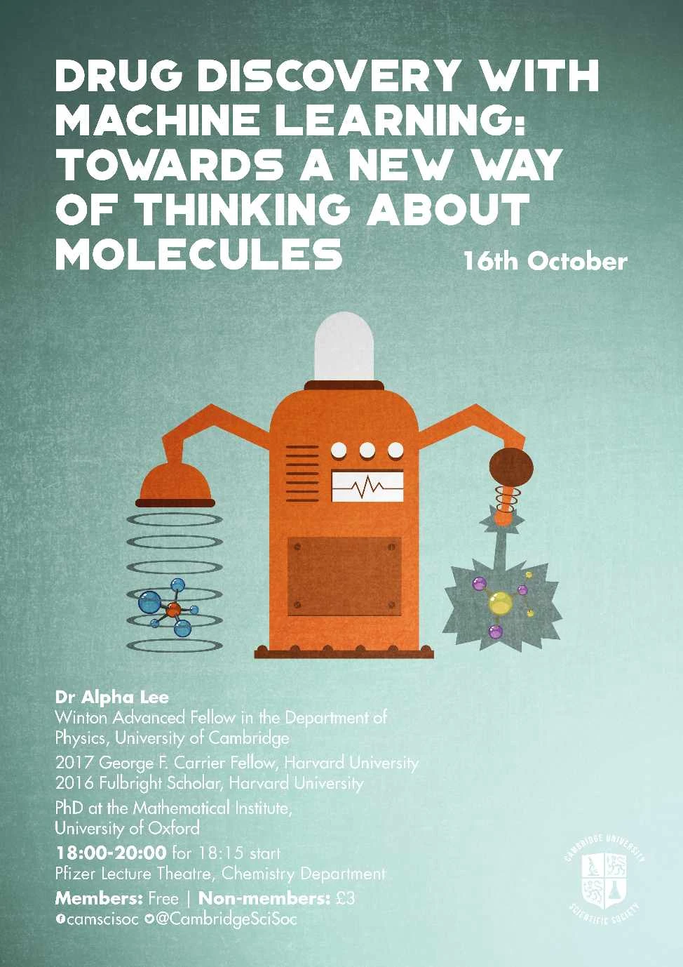 Drug discovery with machine learning: Towards a new way of thinking about molecules  logo