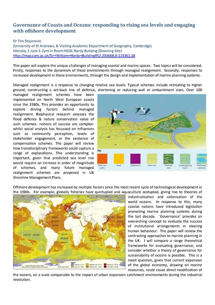 Governance of Coasts and Oceans: responding to rising sea levels and engaging with offshore development logo
