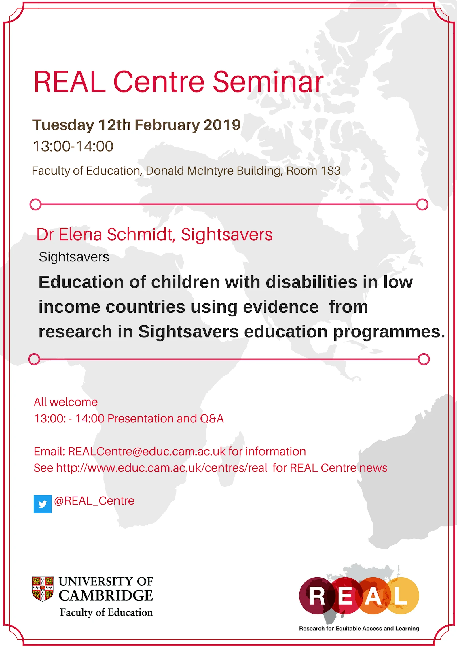Education of children with disabilities in low income countries: using evidence from research in Sightsavers education programmes logo