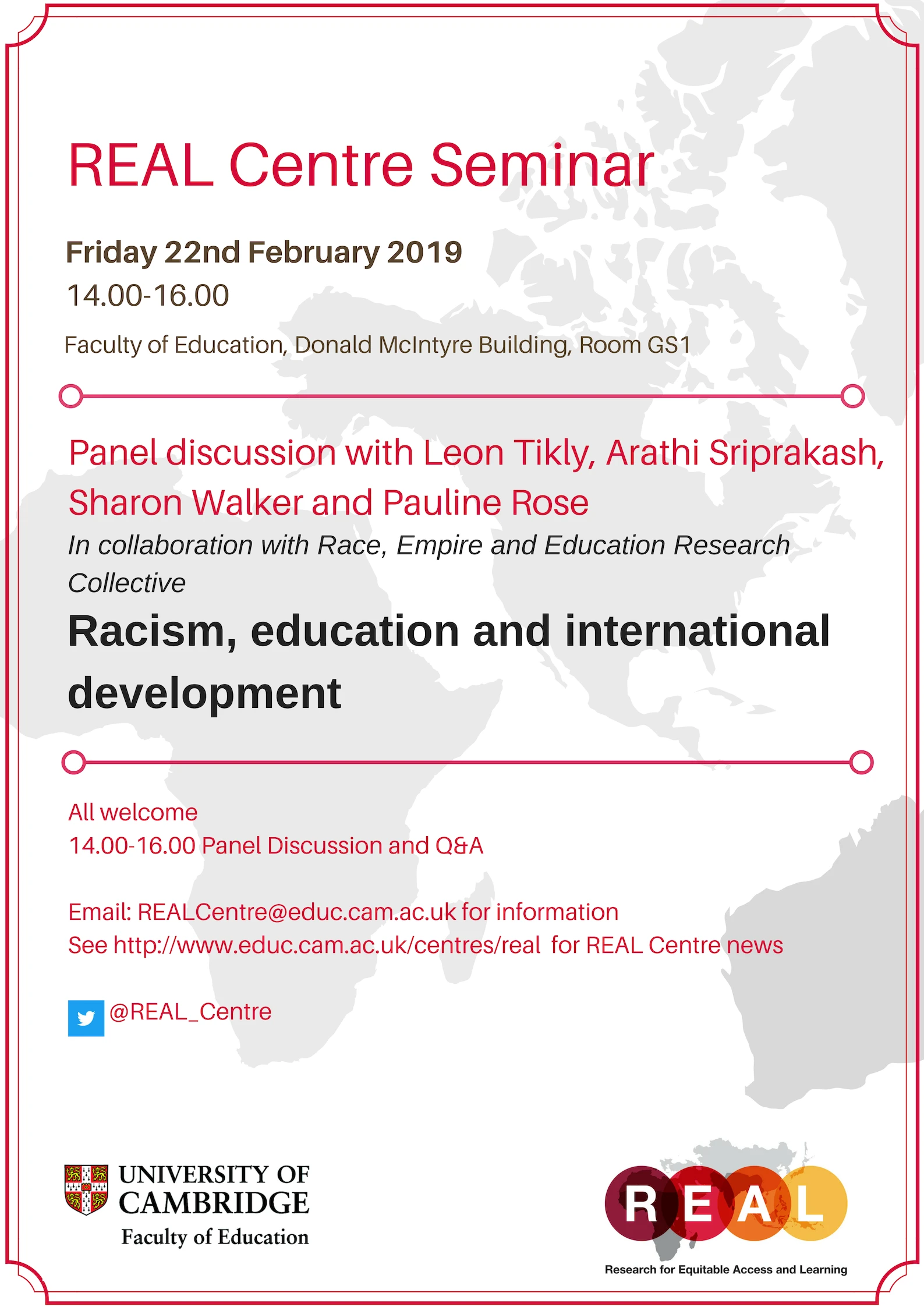 Racism, education and international development logo