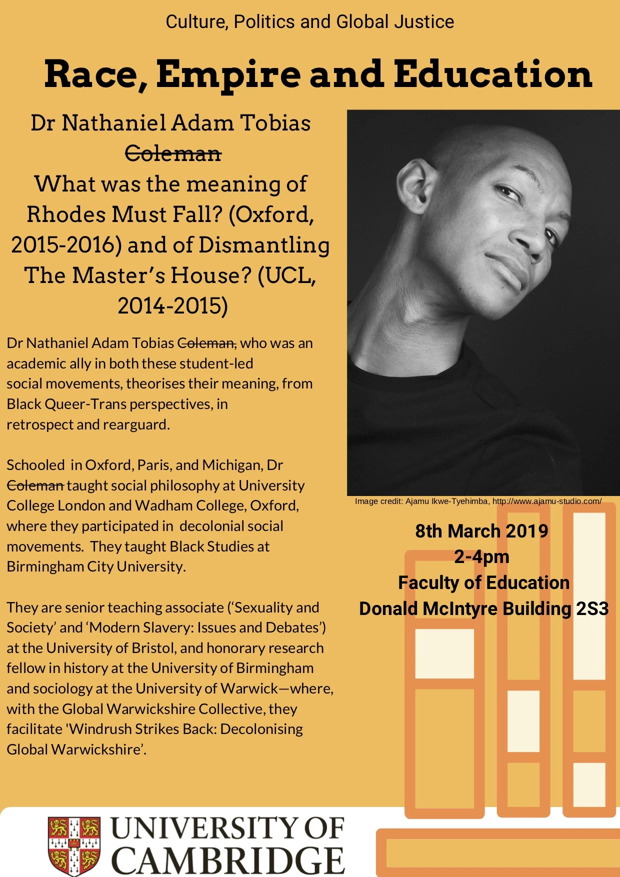 What was the meaning of Rhodes Must Fall? (Oxford, 2015-2016) and of Dismantling The Master's House? (UCL, 2014-2015) logo