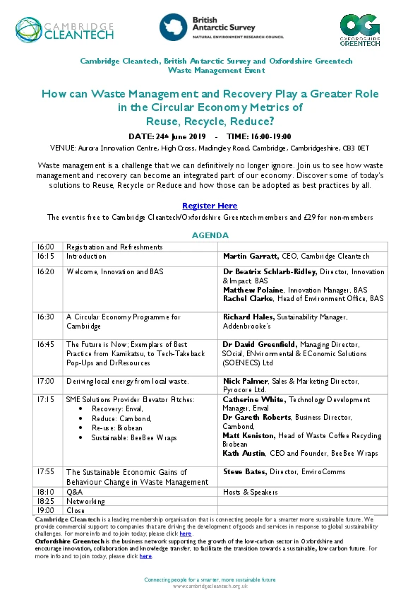 How can Waste Management and Recovery Play a Greater Role in the Circular Economy Metrics of Reuse, Recycle, Reduce? logo