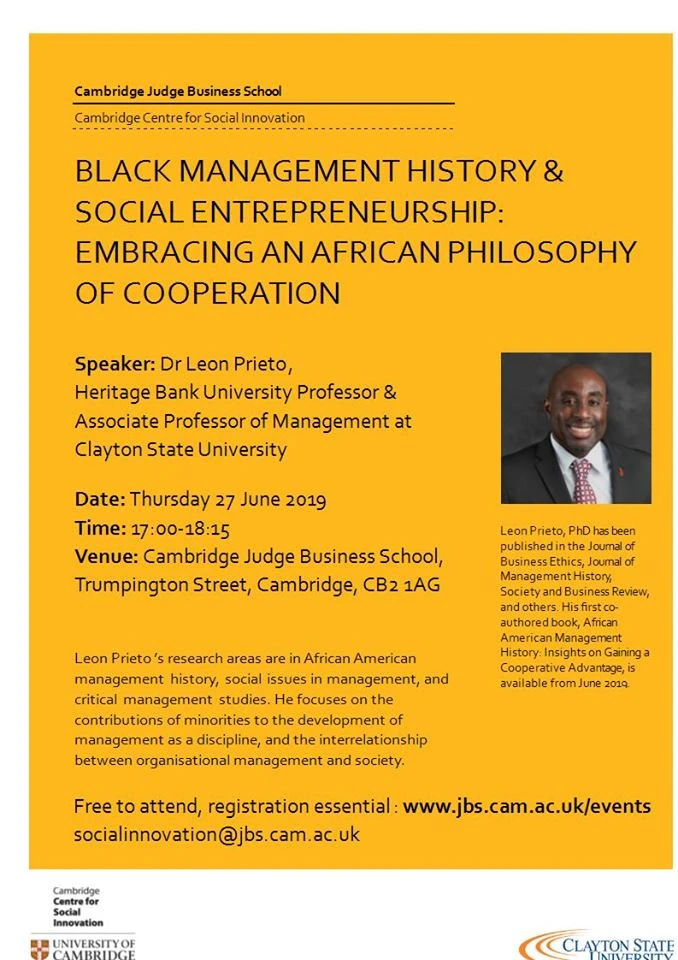 Black Management History &amp; Social Entrepreneurship: embracing an African philosophy of cooperation logo
