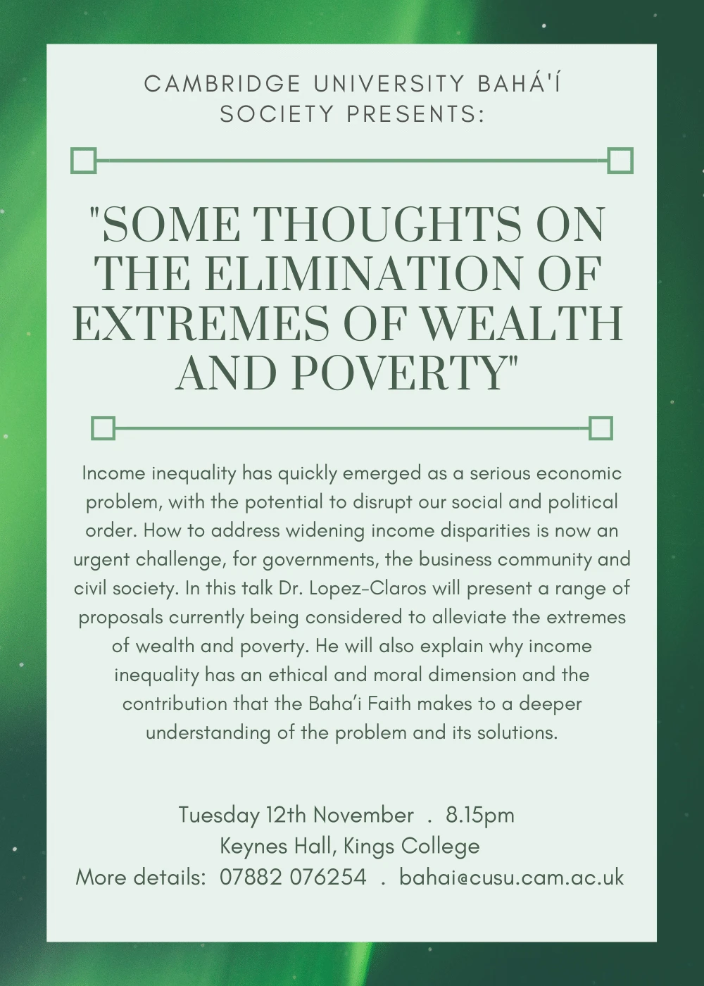 Elimination of Extremes of Wealth and Poverty logo