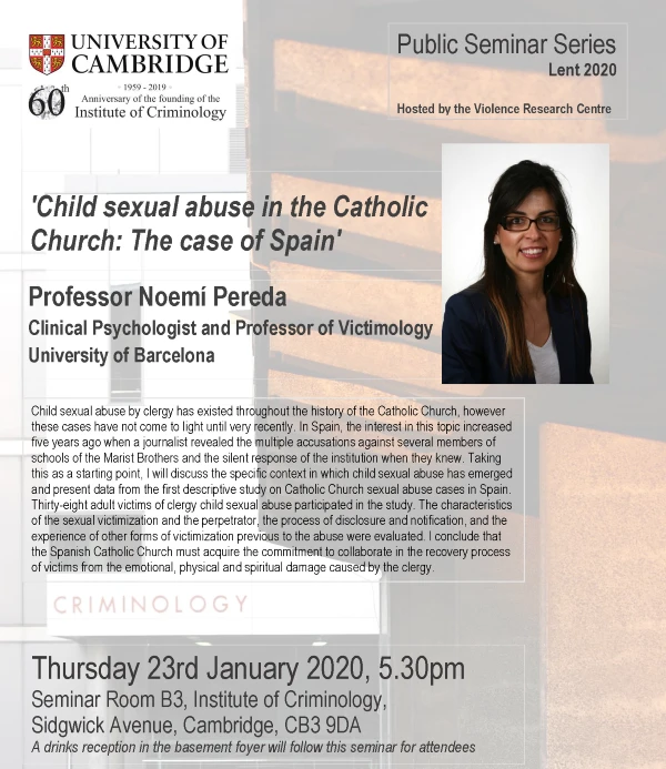 'Child sexual abuse in the Catholic Church: The case of Spain'  logo