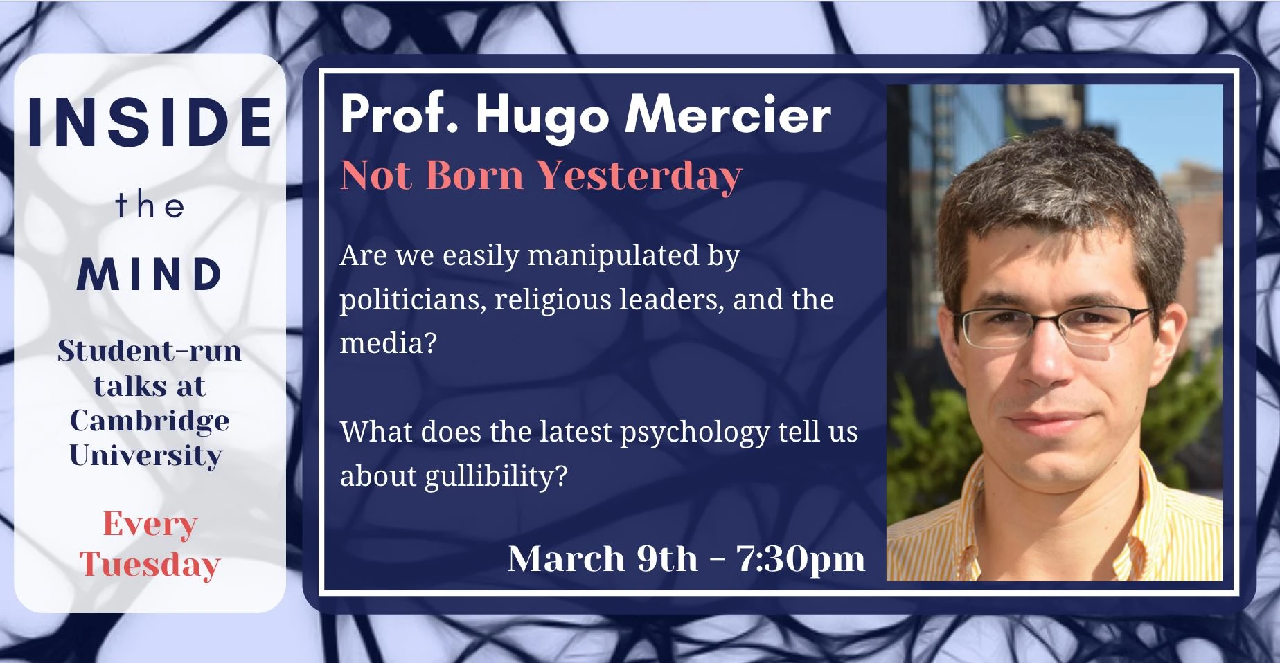 Hugo Mercier - "Not Born Yesterday" logo