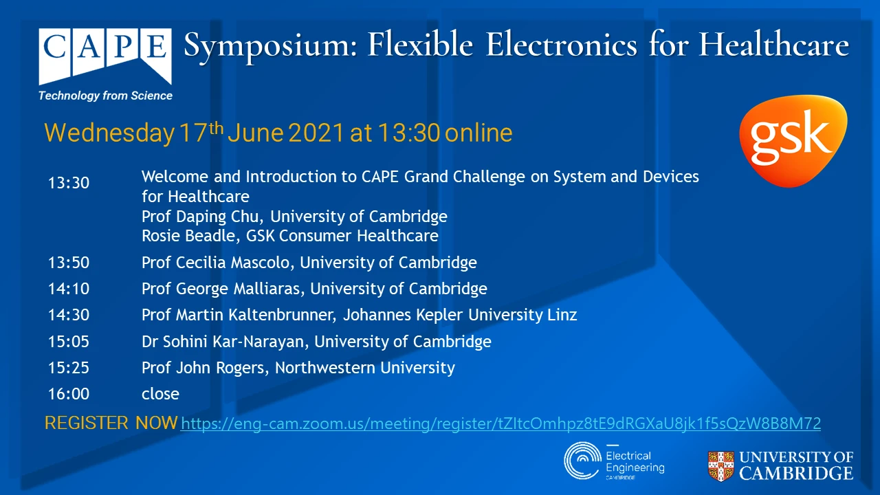 CAPE Symposium: Flexible Electronics for Healthcare logo
