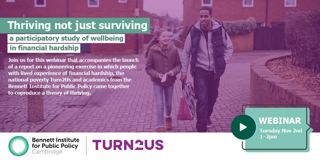 Thriving not just surviving - a participatory study of wellbeing in financial hardship logo