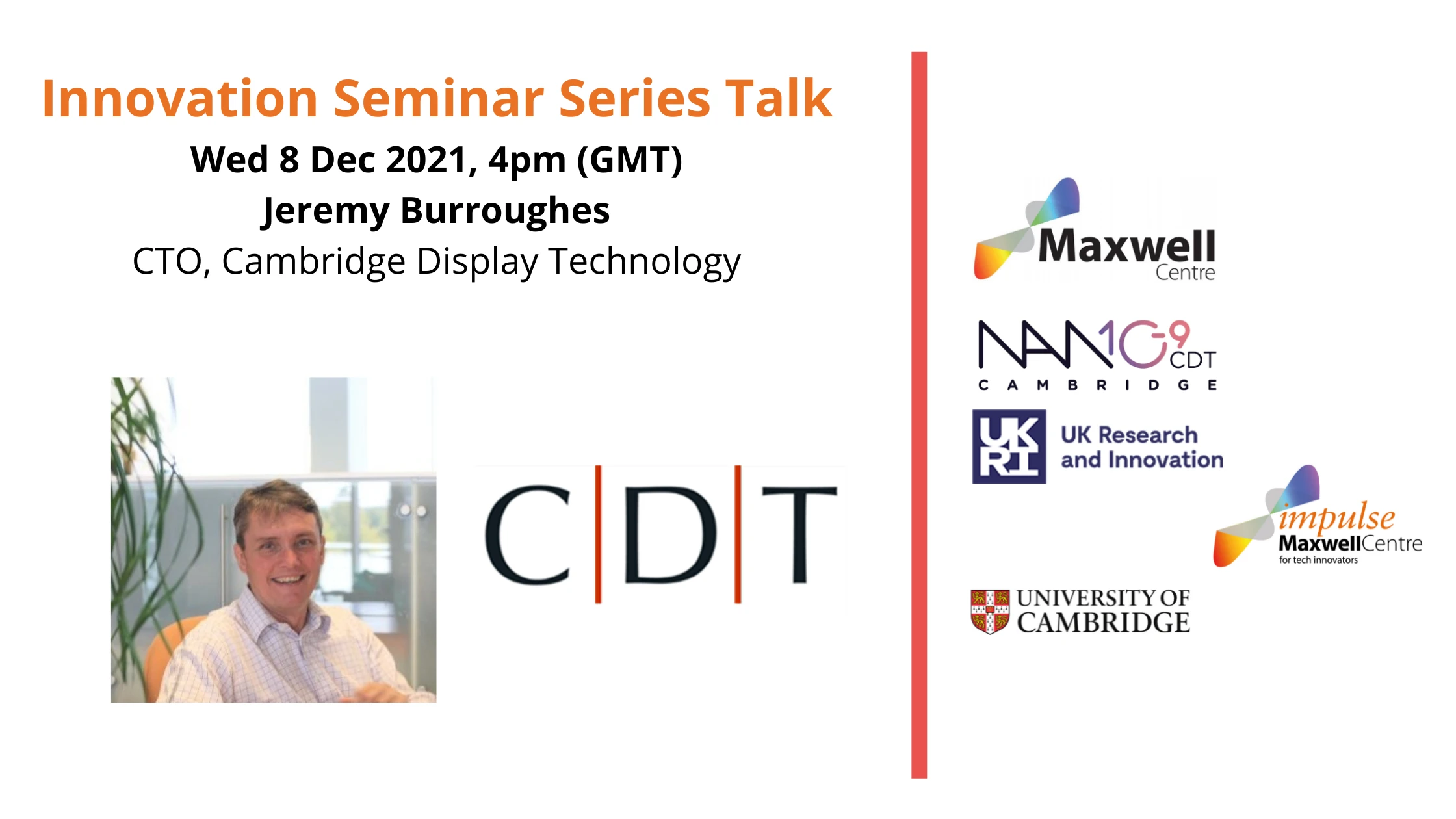 Innovation Seminar Talk: Building a Display Technology logo