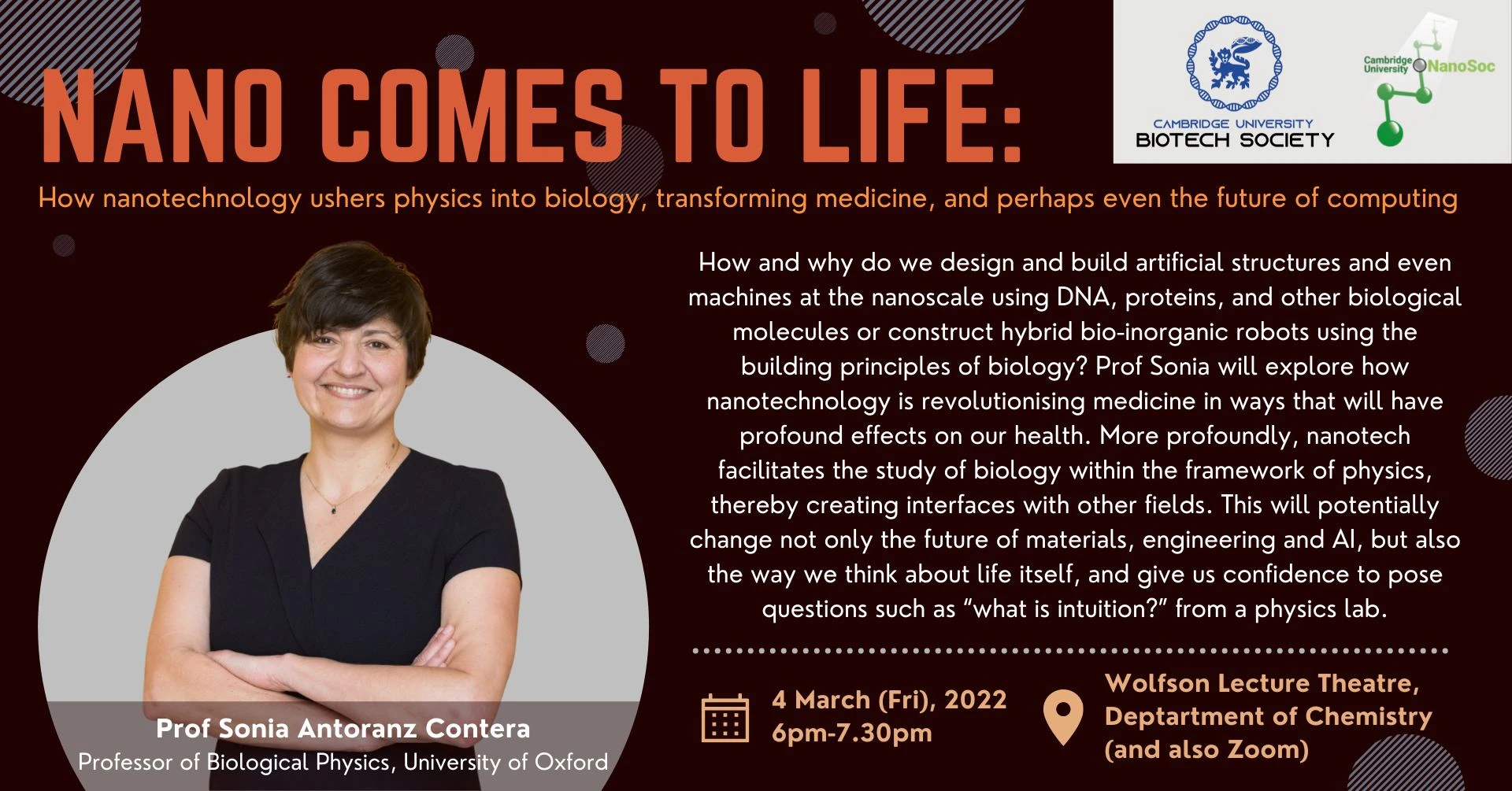 Nano Comes to Life: How nanotechnology ushers physics into biology, transforming medicine, and perhaps even the future of computing logo