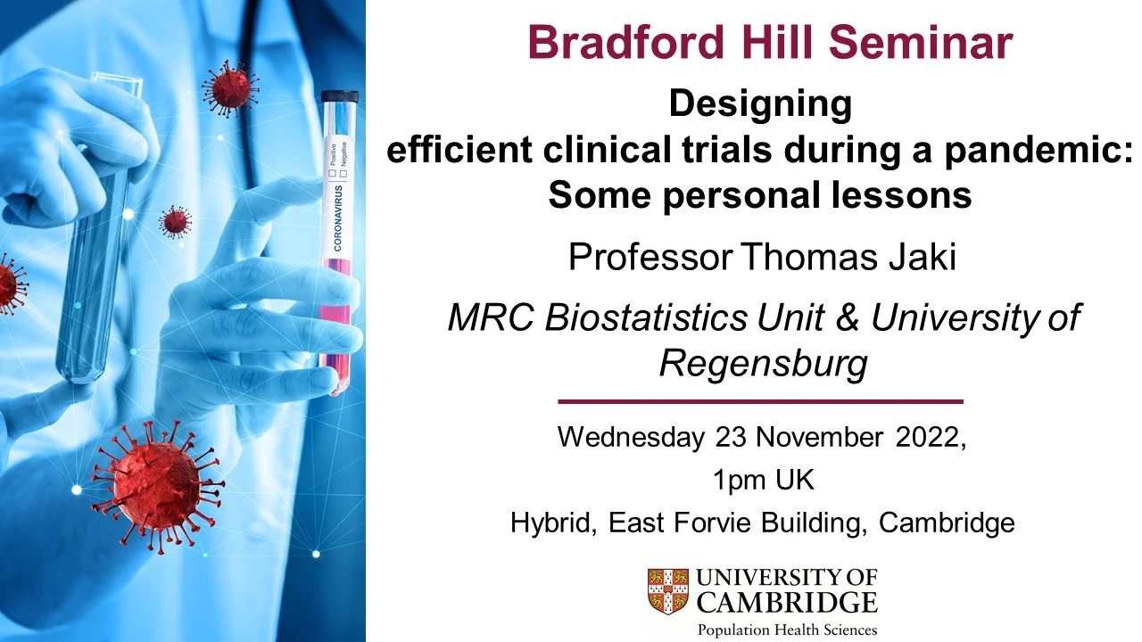 Bradford Hill Seminar – Designing efficient clinical trials during a pandemic logo