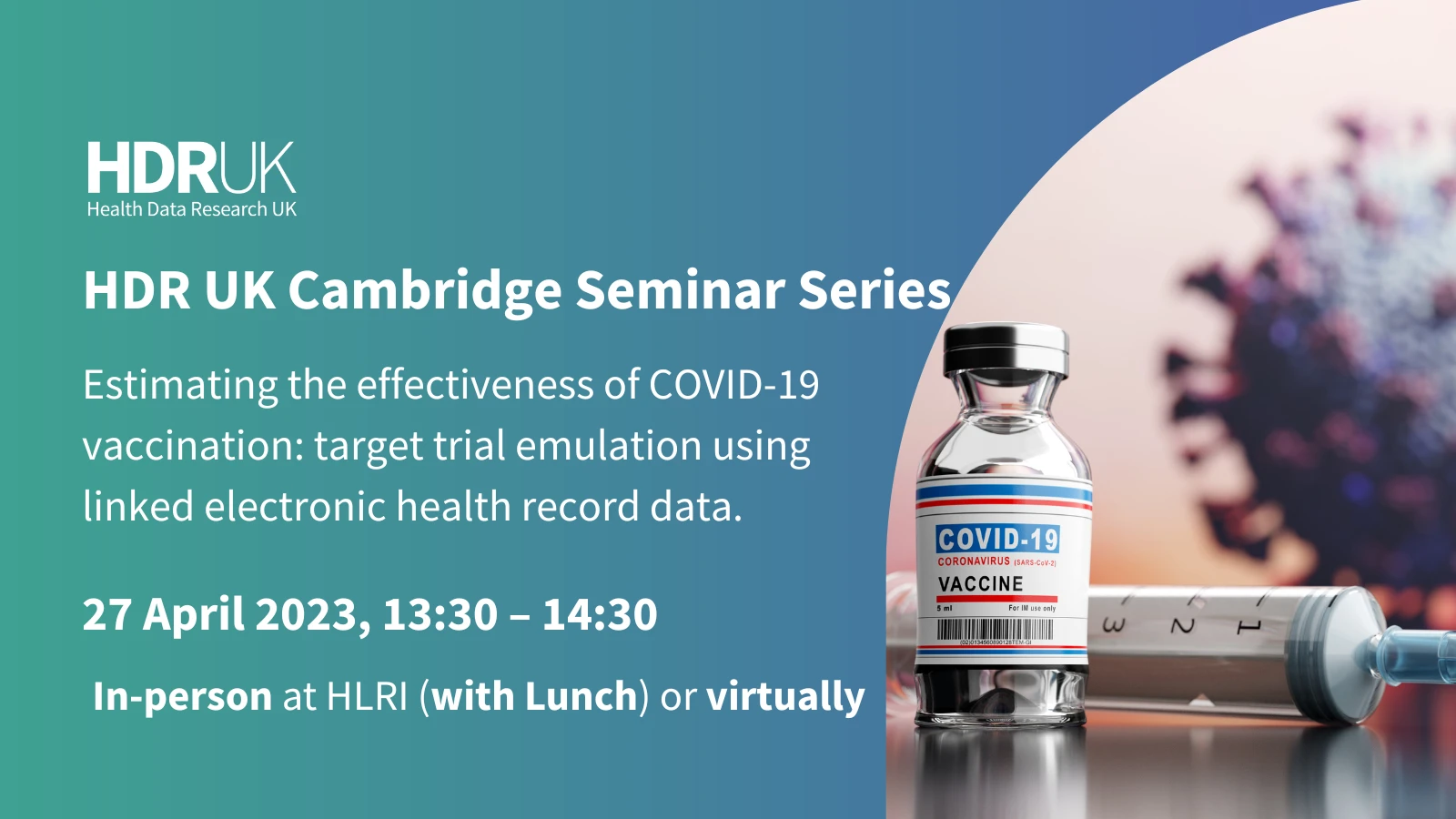 Estimating the effectiveness of COVID-19 vaccination: target trial emulation using linked electronic health record data. logo
