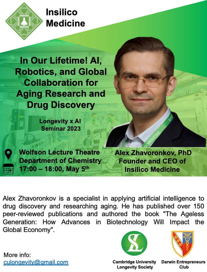 In Our Lifetime! AI, Robotics, and Global Collaboration for Aging Research and Drug Discovery logo