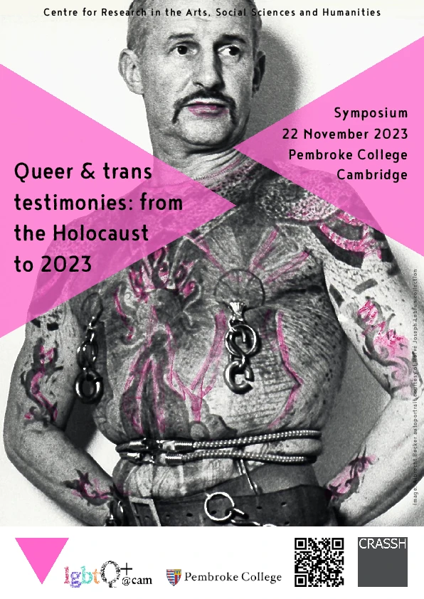 Queer and trans testimonies: from the Holocaust to 2023 logo