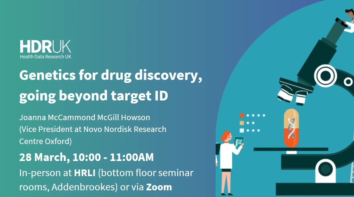 Genetics for drug discovery, going beyond target ID logo