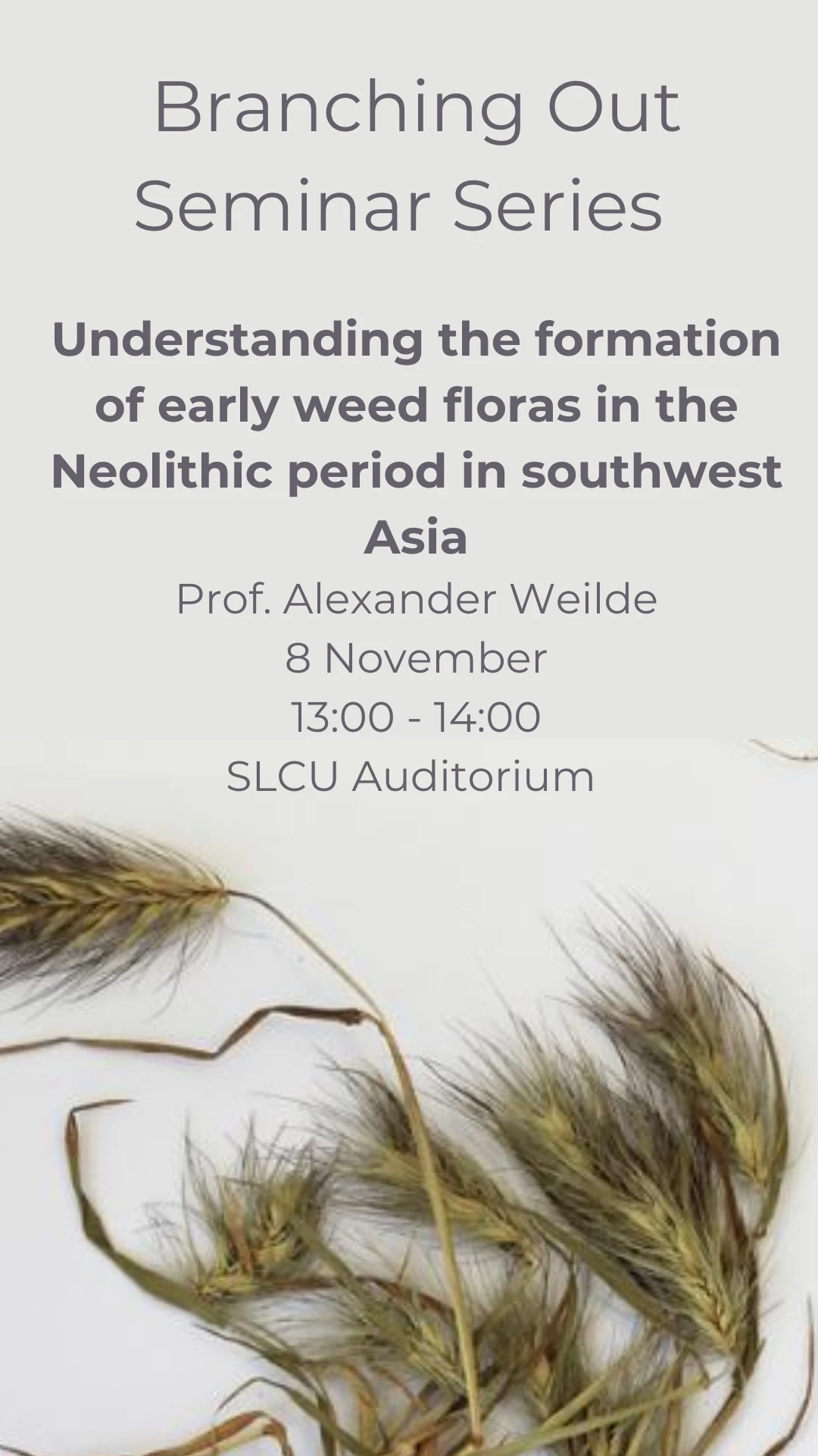 Understanding the formation of early weed floras in the Neolithic period in southwest Asia logo