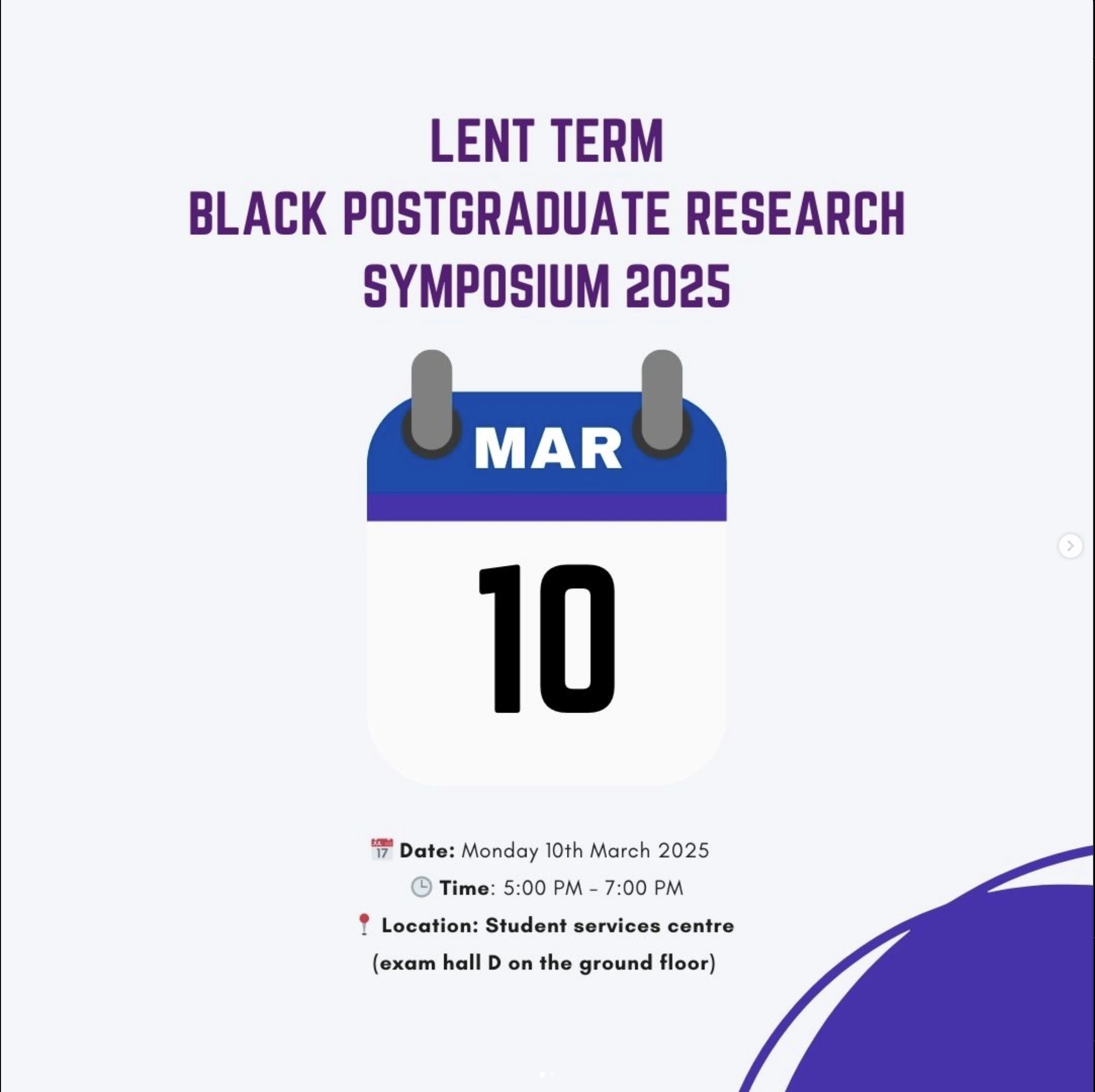 Lent Term Black Postgraduate Symposium Series 2025  logo