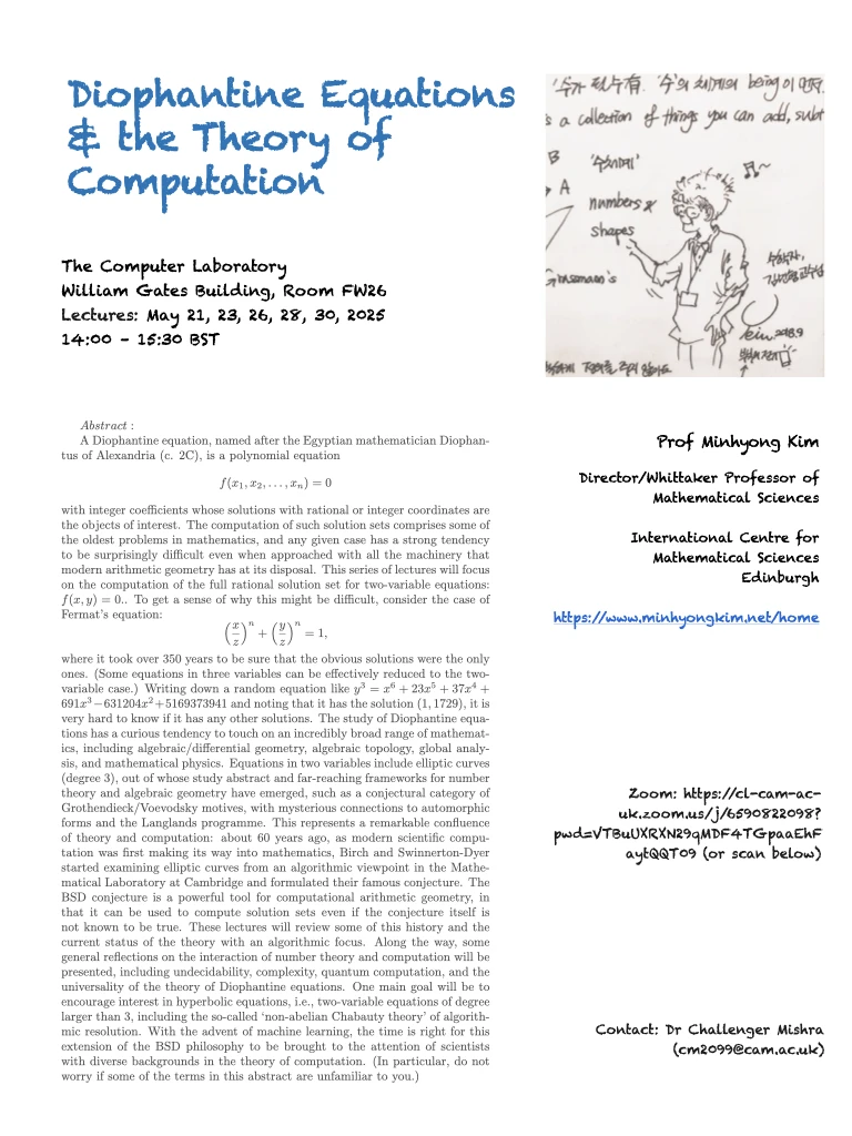  Diophantine Geometry and the Theory of Computation (Part III) logo