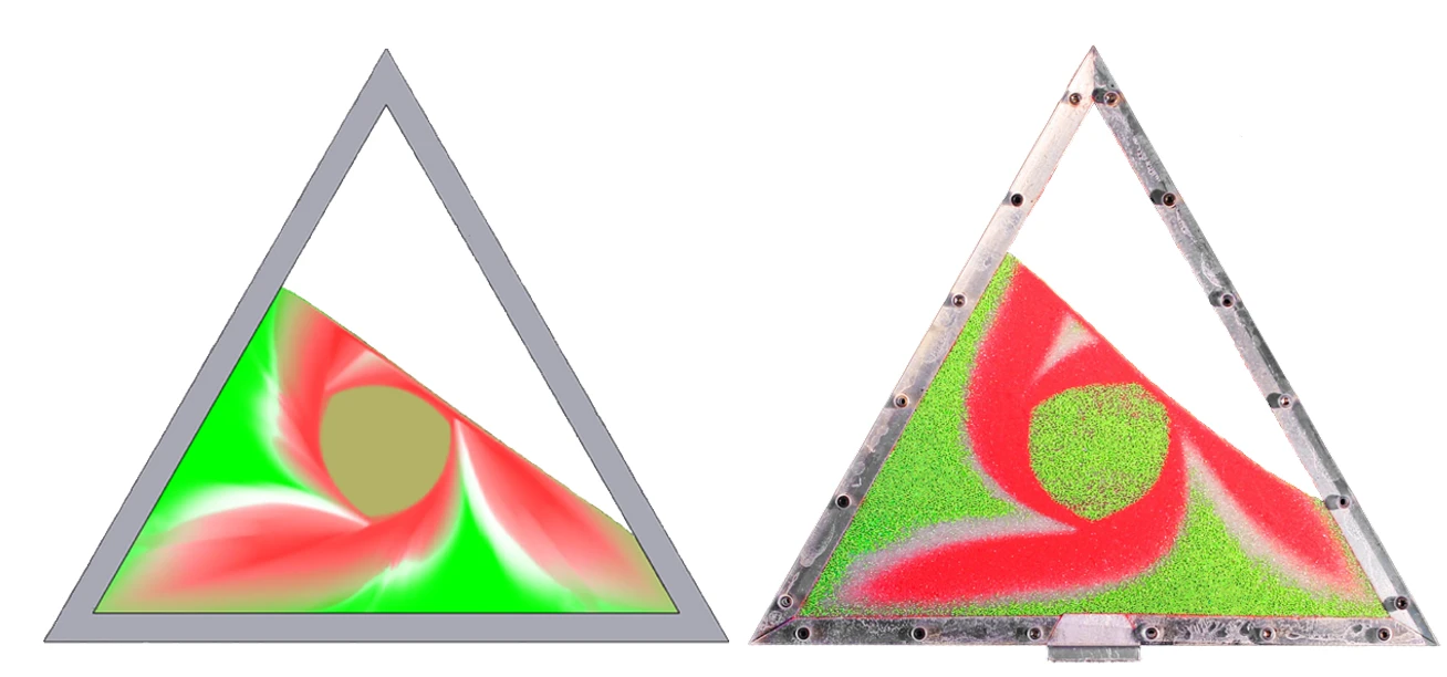 Coupling rheology and segregation in granular flows logo