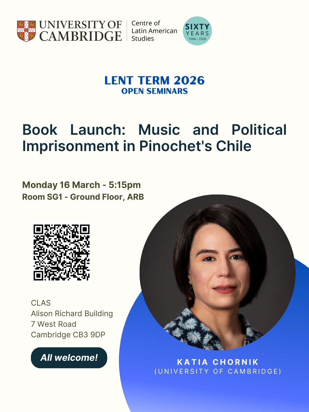 Book Launch: Music and Political Imprisonment in Pinochet's Chile logo