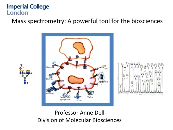 Mass spectrometry: A powerful tool for the biosciences logo