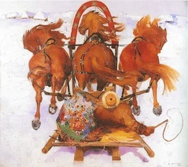 Filipp Maliavin's Troika Dream of 1933 logo