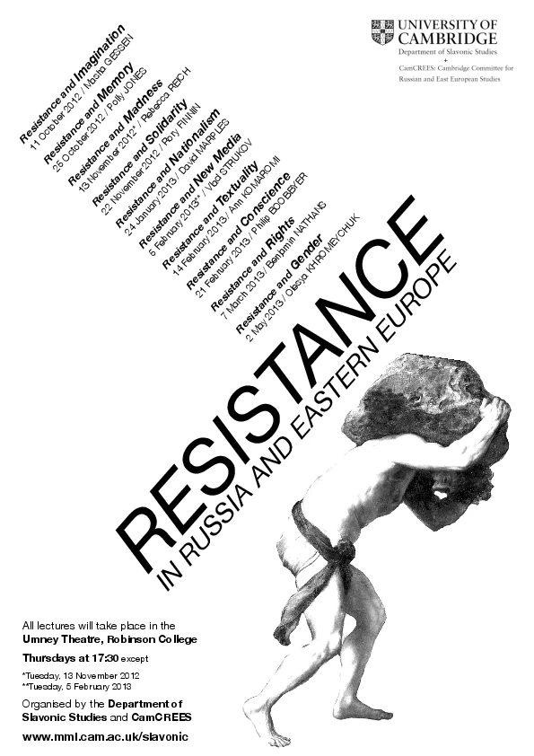 'Resistance and Rights' - Professor Benjamin Nathans logo