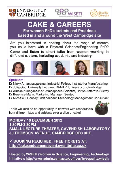 Cake &amp; Careers Event logo