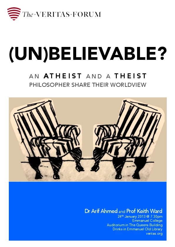 (Un)believable? An Atheist and A Theist Philosopher share their world-view logo