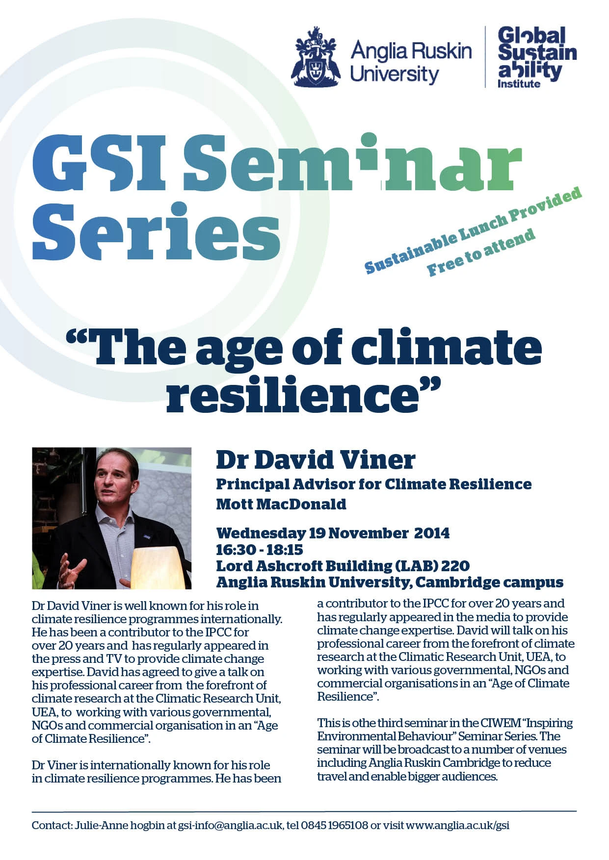 The age of climate resilience” logo