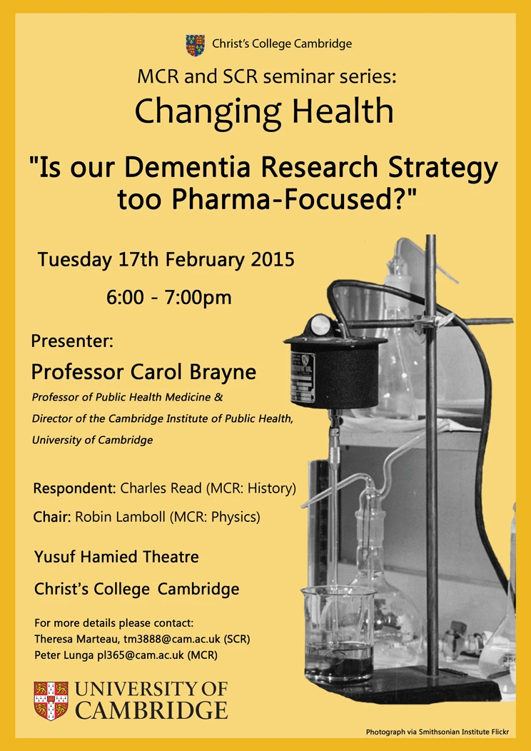 "Is our Dementia Research Strategy too Pharma-Focused?" logo