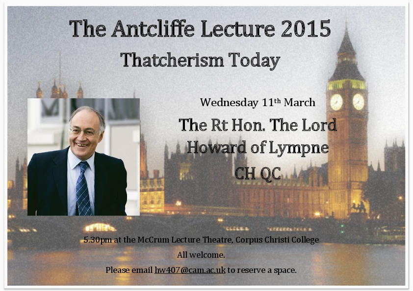 The Antcliffe Lecture: Thatcherism Today logo