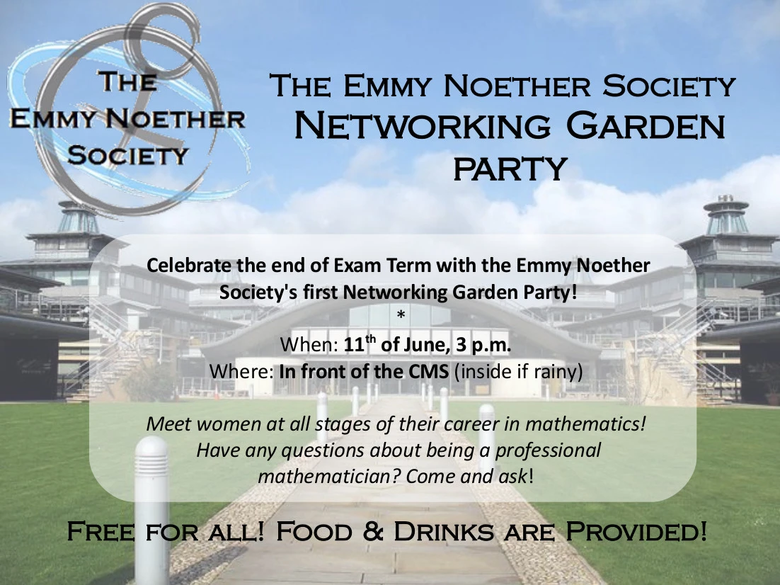 Emmy Noether Society Networking Garden Party logo