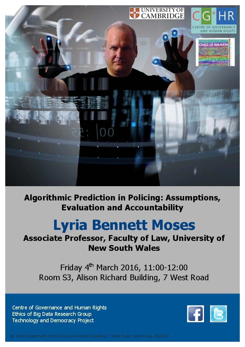 ALGORITHMIC PREDICTION IN POLICING: ASSUMPTIONS, EVALUATION AND ACCOUNTABILITY logo